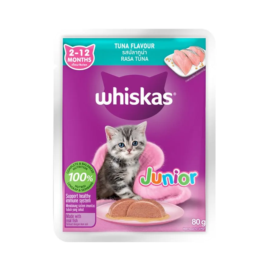 WHISKAS JUNIOR TUNA 80G